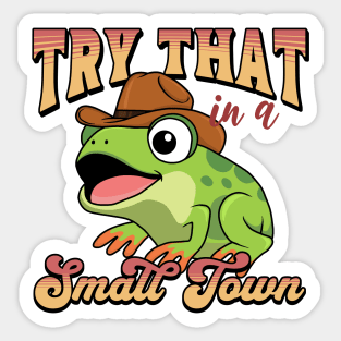 Try That In A Small Town Sticker